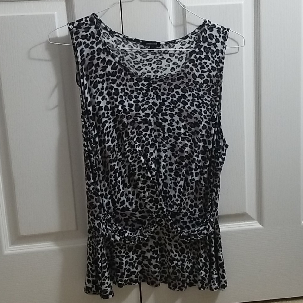 Knit animal print top